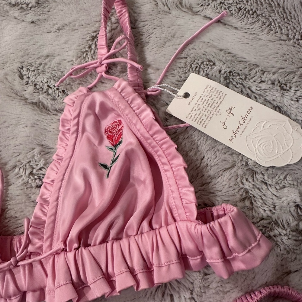 For Love and Lemons X Victoria’s Secret pink set new with tags-Small - Picture 4 of 8